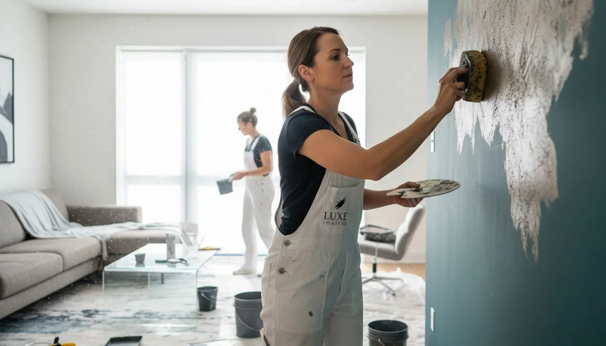 Faux painting specialists creating textured decorative wall finishes in Glendale, AZ homes