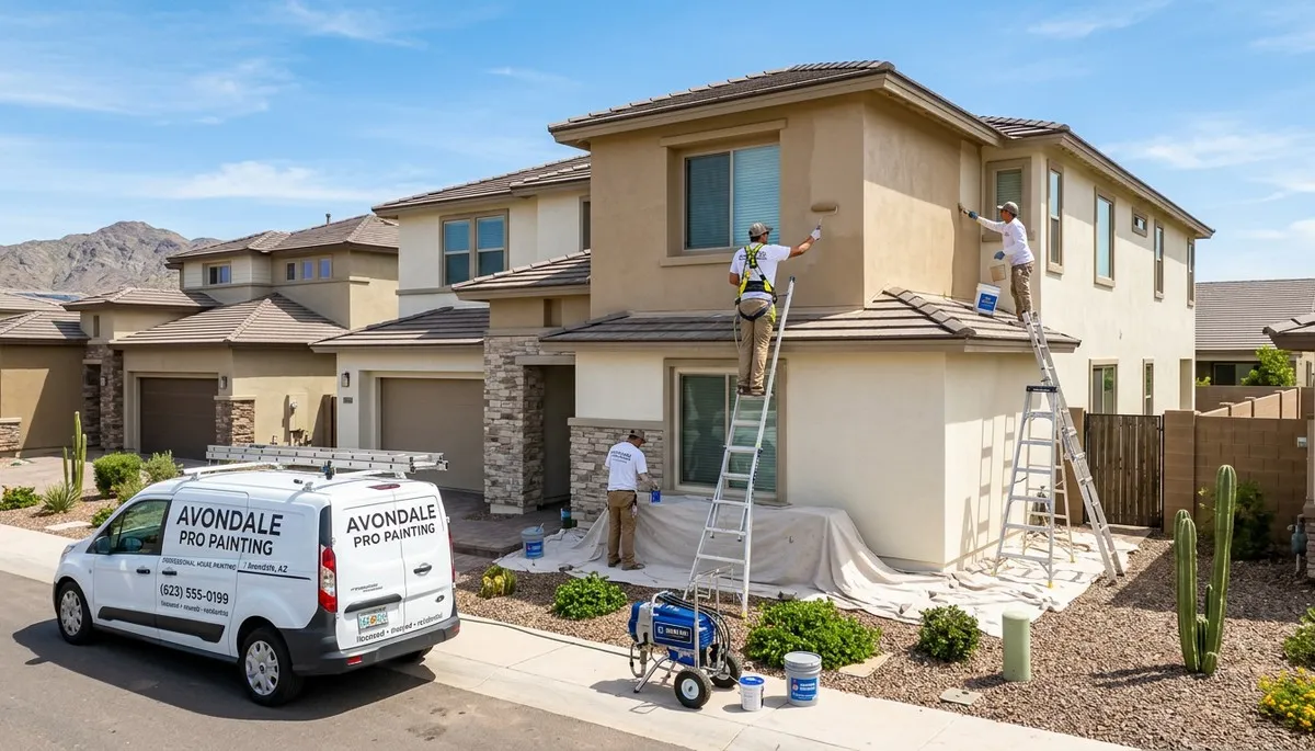 Professional house painters providing exterior home painting services in Glendale, AZ