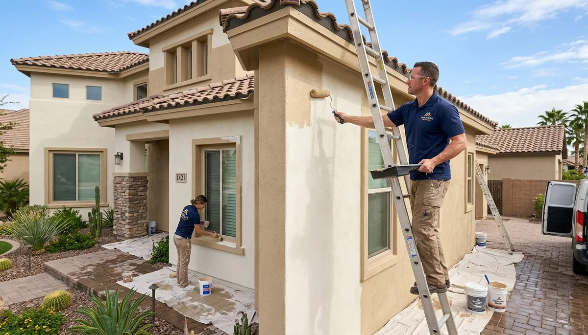 Professional house painters in Glendale AZ enhancing home exterior with expert painting services