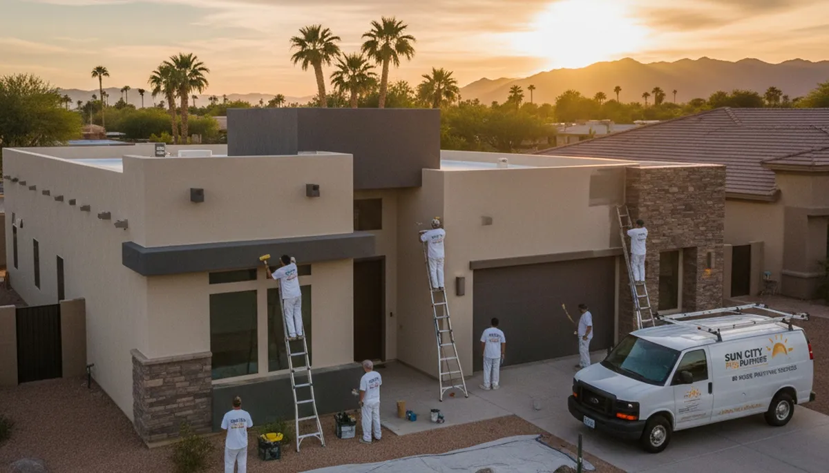 Professional house painters in Glendale AZ providing expert residential exterior painting services