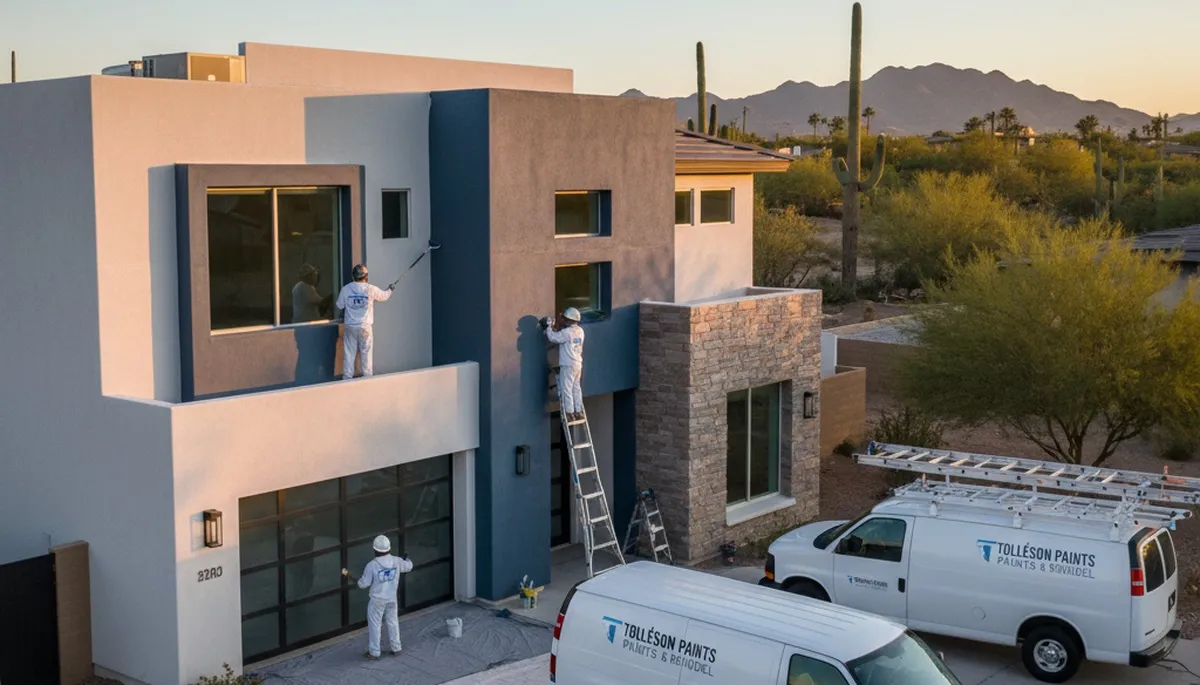Professional house painters in Glendale AZ providing expert residential exterior and interior painting