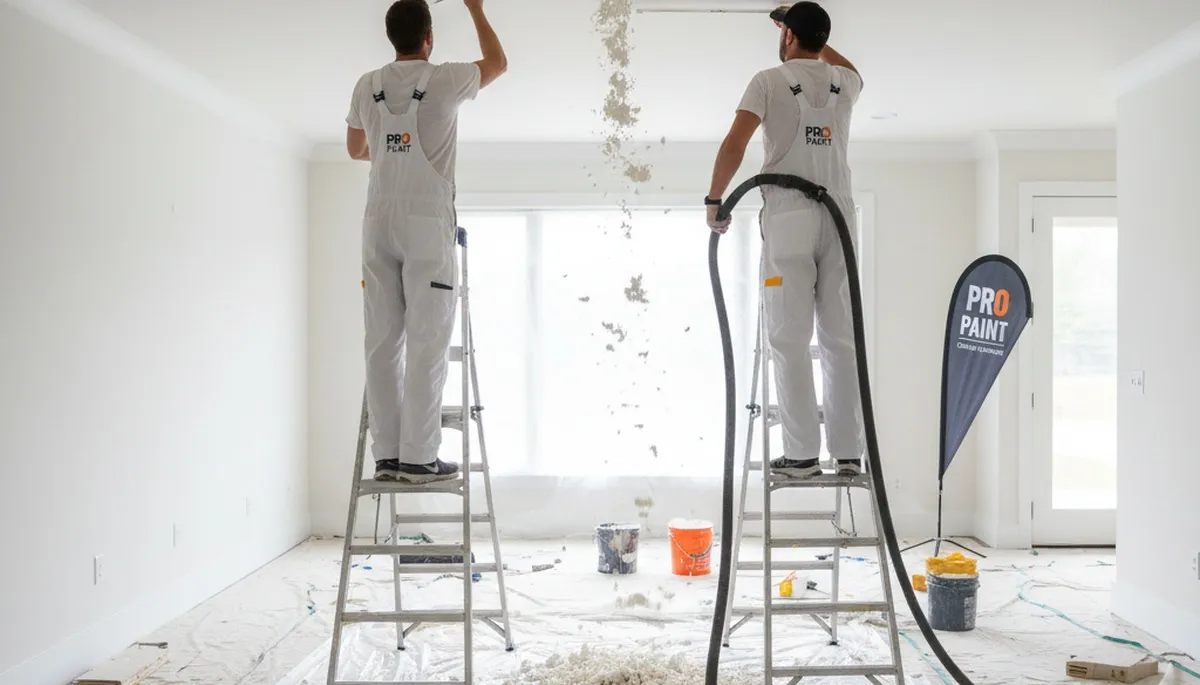 Professional popcorn ceiling removal by expert painters in Glendale, AZ homes