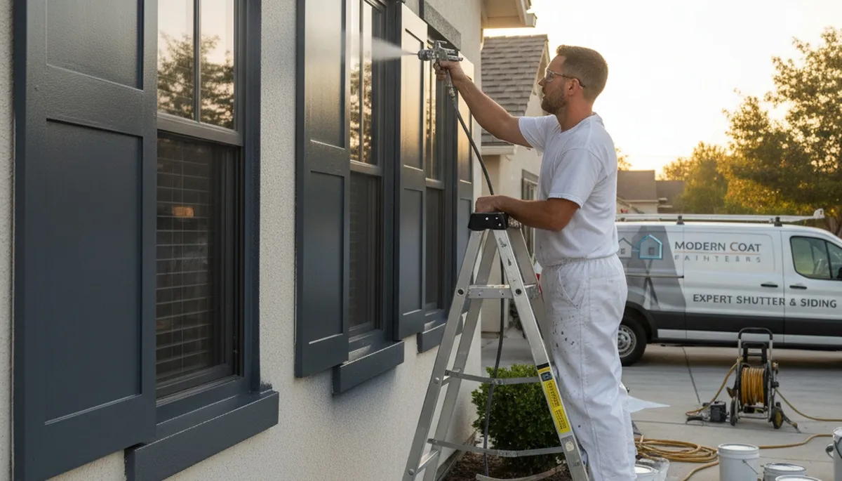 Professional shutter painting and refinishing in Glendale, AZ with UV-resistant coatings