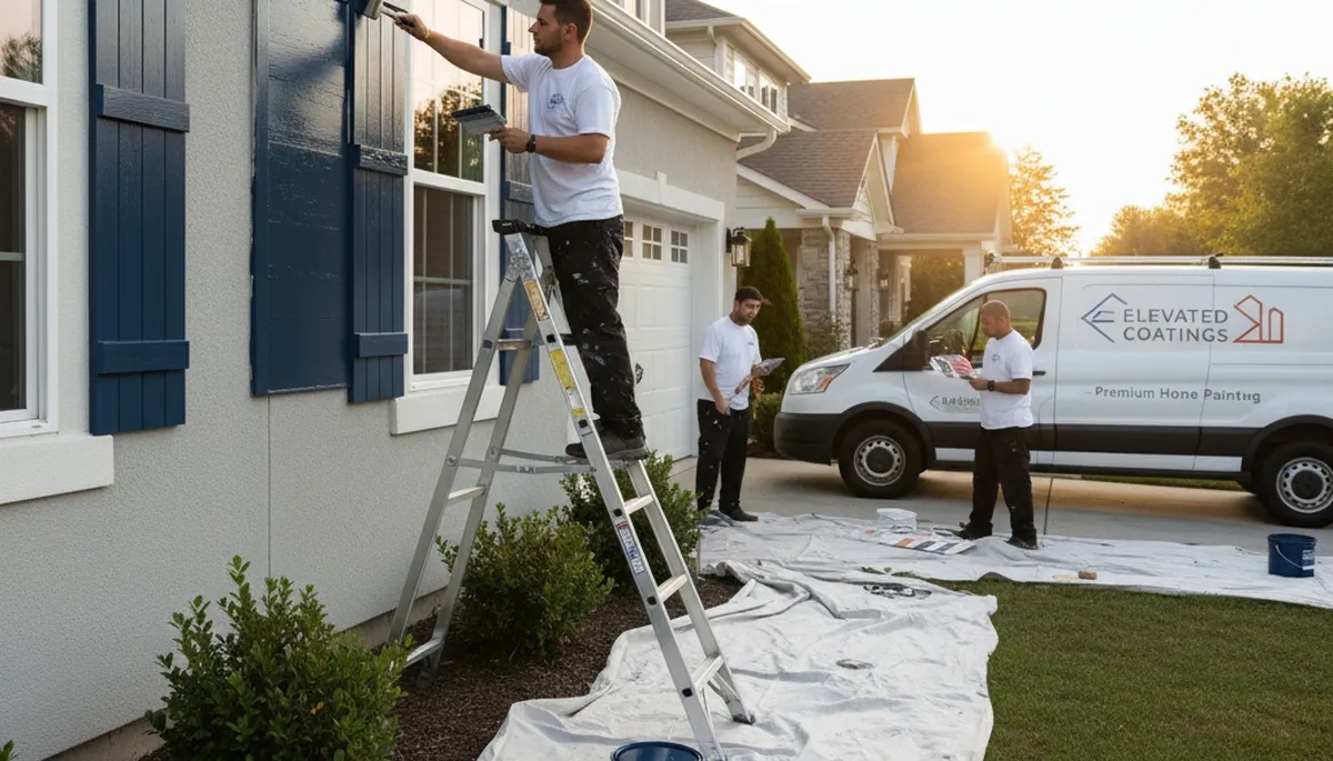 Professional shutter painting in Glendale AZ with UV-resistant coatings for wood and vinyl shutters